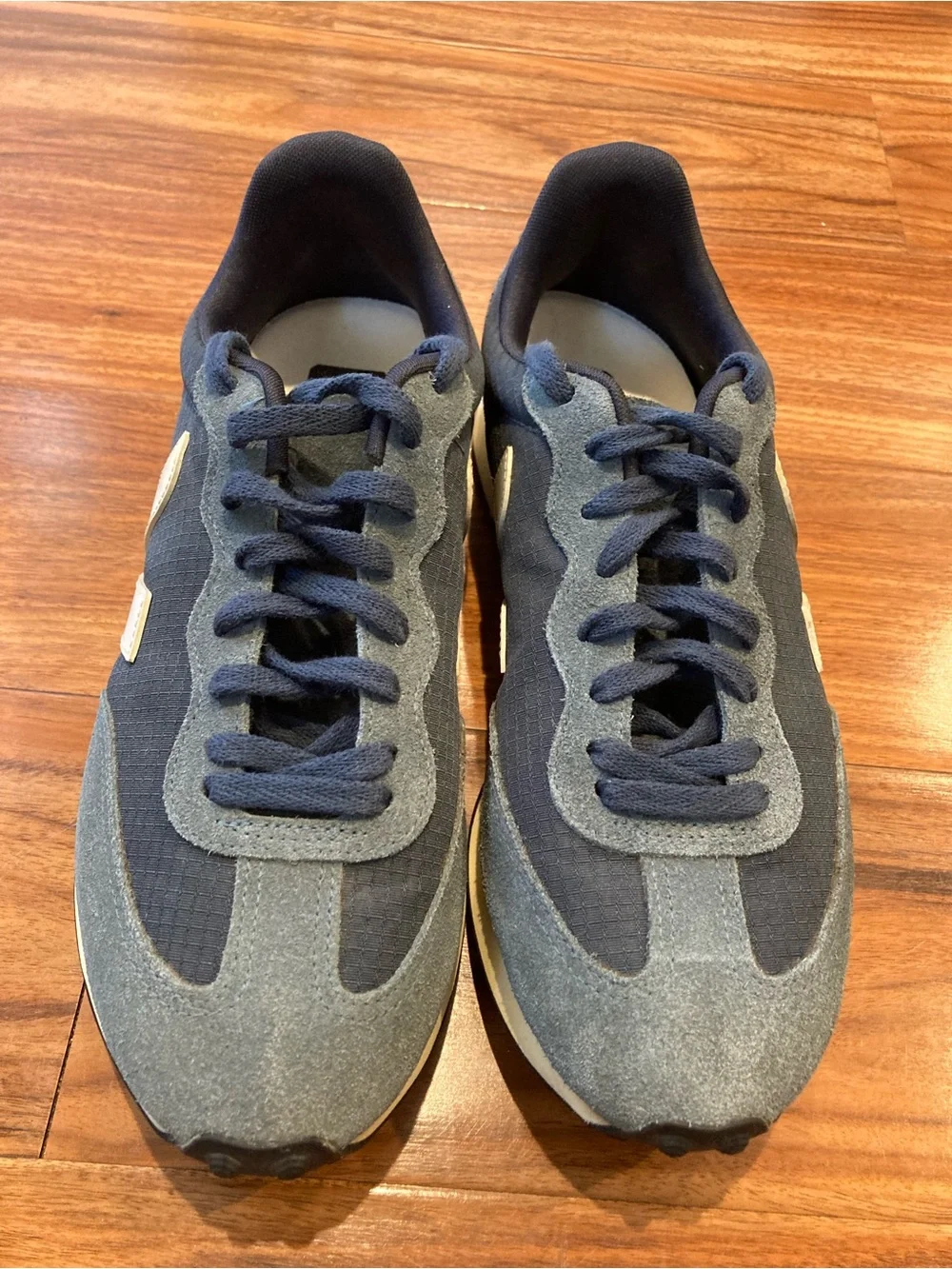 Veja Rio Branco Ripstop Nautico Pierre Sneaker Blue Men's Suede Sz 10 with Logo